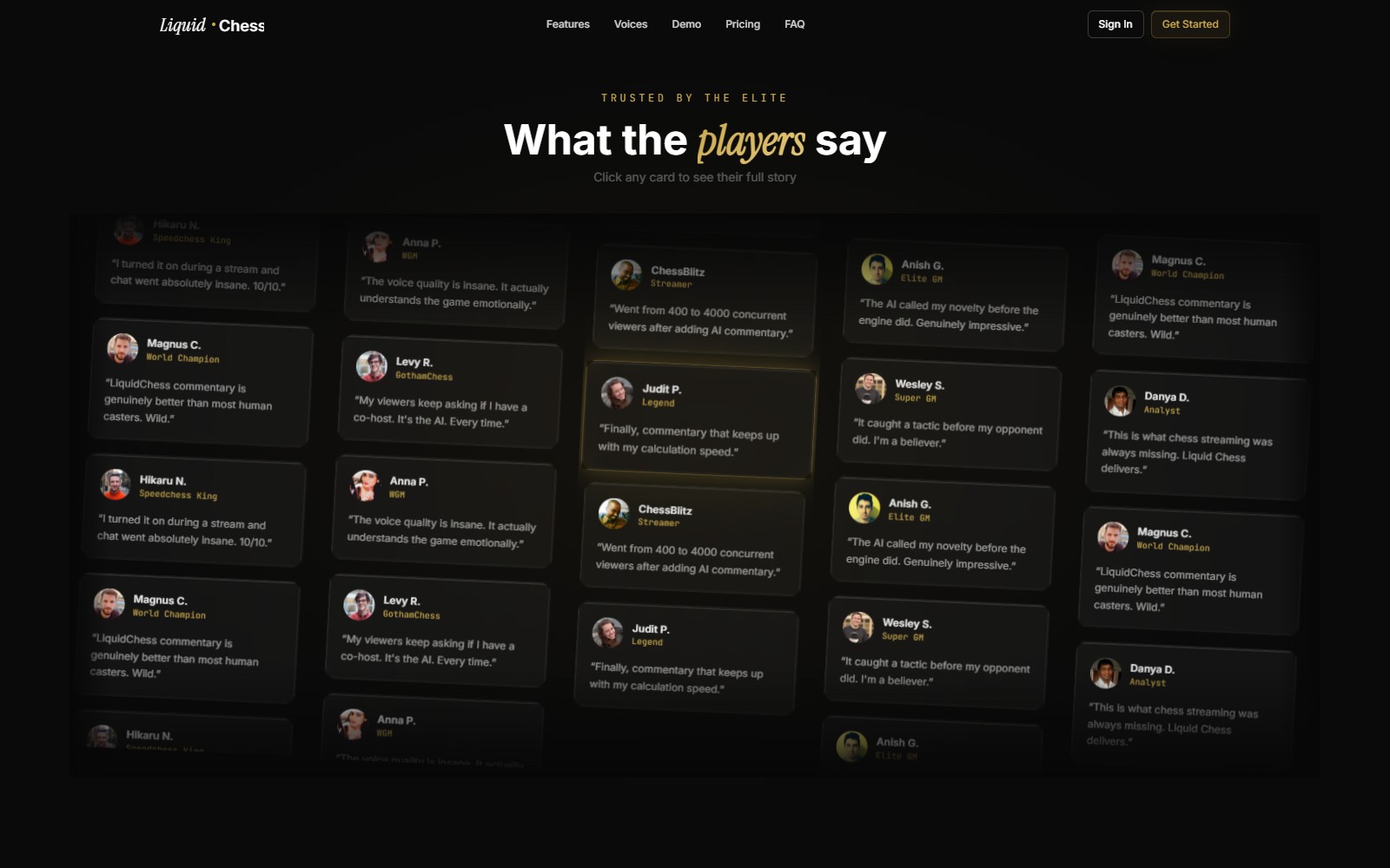 LiquidChess testimonials, what the players say